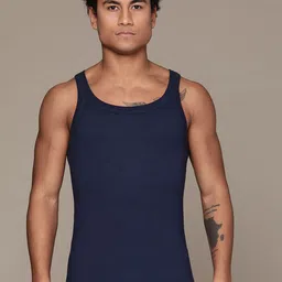 The Roadster Lifestyle Co Pack of 2 Pure Cotton Sleeveless Innerwear Vest RD-GV-5000-NB-2-56