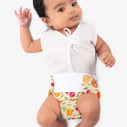 SuperBottoms Newborn UNO Fruit Burst Sustainable Cloth Diaper with 1 Dry Feel Pad-image-56