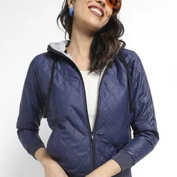 Campus Sutra Windcheater Crop Outdoor Bomber Jacket-image-7