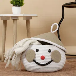 FABINALIV Beige Cotton Fabric Multi-Utility Organisers-43