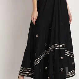 BCZ Style Embellished Flared Maxi Skirt-picture-47
