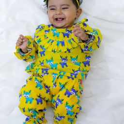 BownBee Infants Printed Top With Dhoti Pants-picture-9