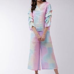 Zima Leto Tie and Dye Top With Palazzo-image-69