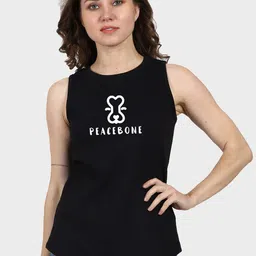 T-SHIRT TRUCK Typography Printed Sleeveless Cotton T-shirt-image-75