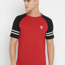 HRX by Hrithik Roshan Men Colourblocked Drop-Shoulder Sleeves Applique T-shirt-image-25