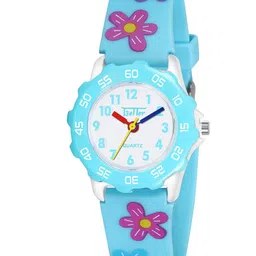 YOUNG MISSION Kids Printed Dial & Silicon Straps Analogue Better Watches 1210 Sky Blue 01-3
