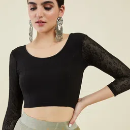 Soch Cotton Princess Cut With Floral Sleeves Blouse-30