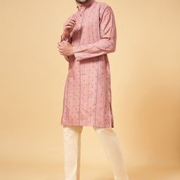 indus route by Pantaloons Geometric Woven Design Straight Kurta-picture-29