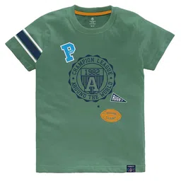 CODEZ Boys Typography Printed Cotton Casual T-Shirt-43