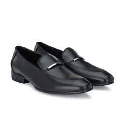 Egoss Men Round Toe Leather Formal Loafers-picture-25