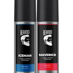 BEARDO Men Set of 2 Long-Lasting Deodorant Body Spray - Iceman & Maverick - 100g Each-53
