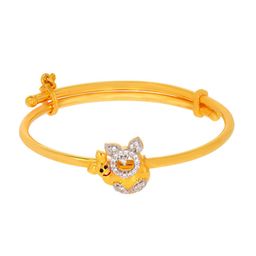BHIMA Jewels 22K Hallmark 916 Purity Yellow Gold Kids Adjustable Design Bangle-image-64