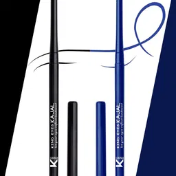 KINDED Kind Eyes Set Of 2 Waterproof Kajal -0.35 gm each- Boundless Black &Butterfly Blue-18