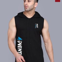SLOWLORIS Pack Of 2 Printed Sleeveless Hooded Gym Innerwear Vests-image-60