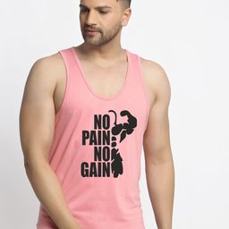 Friskers Men Coral & Black Printed Cotton Innerwear Vests-image-69