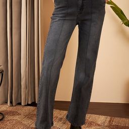 STREET 9 Women Straight Fit High-Rise Clean Look Light Fade Stretchable Jeans-picture-16