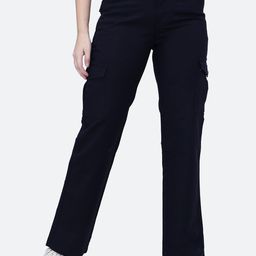 FCK-3 Women Hottie Straight Fit High-Rise Clean Look Stretchable Cargo Jeans-picture-58