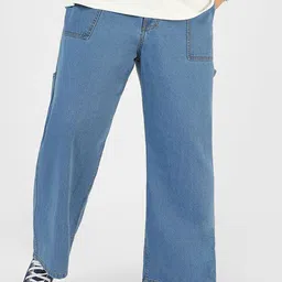 Urbano Plus Baggy Fit Cargo Carpenter Jeans-image-47