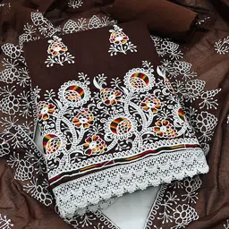 SHADOW & SAINING Ethnic Motifs Embroidered Unstitched Dress Material-picture-39