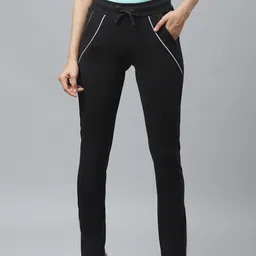 Cayman Women Black Solid Track Pants-picture-10
