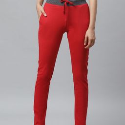 Cayman Women Red Solid Track Pants-image-55