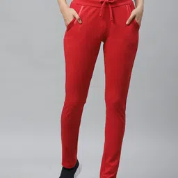 Cayman Women Red Solid Track Pants-image-55