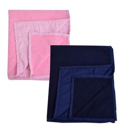 Adbeni Infants Pink & Navy-Blue 2 Pieces 210 GSM Waterproof Mattress Protectors-image-17