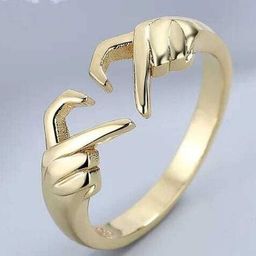 VIEN Stainless Steel Gold-Plated Finger Ring-image-4