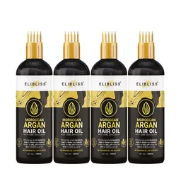 ELIBLISS Set Of 4 Moroccan Argan Hair Oil With Coconut & Castor Oil - 100ml Each-55