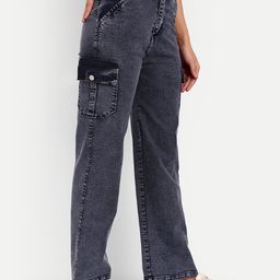 Next One Women Smart Straight Fit High-Rise Heavy Fade Clean Look Stretchable Jeans-picture-13