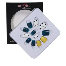 BEROMT 12 Pcs Long-Lasting Reusable Lightweight Salon Finish Press On Nail Tips - 597-image-90