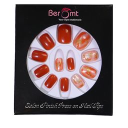 BEROMT 12 Pcs Long-Lasting Reusable Lightweight Salon Finish Press on Nail Tips - 682-image-45