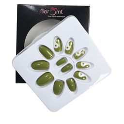 BEROMT 12 Pcs Long-Lasting Reusable Lightweight Salon Finish Press On Nail Tips - 736-image-81