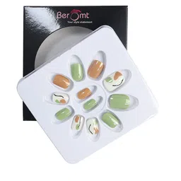 BEROMT 12 Pcs Long-Lasting Reusable Lightweight Salon Finish Press On Nail Tips - 743-18