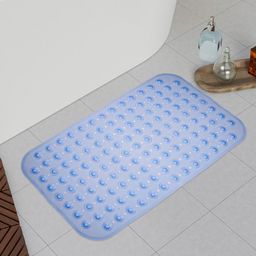 Kuber Industries Blue Set Of 2 Hole Anti-Skid Bathroom Mat-9