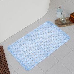 Kuber Industries Green & Blue Set Of 2 Hole Anti-Skid Bathroom Mat-69