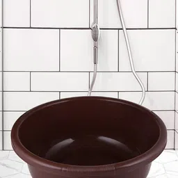 Kuber Industries Brown 2 Pieces Durable Baby Bath Tub 38 L-29