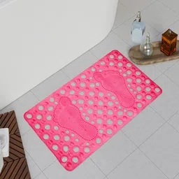 Kuber Industries Pink Hole Anti-Skid Bathroom Mat-image-11