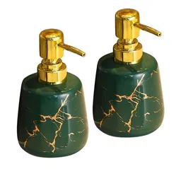 Ekhasa Green 2 Pcs Ceramic Soap Dispenser Bathroom Accessories 260ml-image-26
