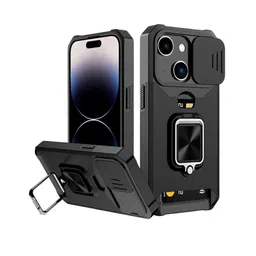 Luxury Kase LK177 Camera Slide Protection Ring Magnetic Kickstand iPhone 15 Plus Back Case-image-57