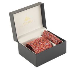 Alvaro Castagnino Men Red Paisley Printed Accessory Gift Set-picture-20