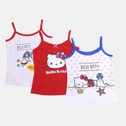 Bodycare Kids Girls Pack Of 3 Assorted Hello Kitty Innerwear Vests KIA9202-PK001-34