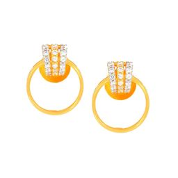BHIMA BIS Hallmark 22K 916 Gold Stone Studded Earrings-image-29