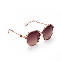 HASHTAG EYEWEAR Women Wayfarer Sunglasses with Polarised and UV Protected Lens 8236-Brown-11