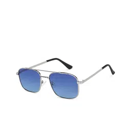 Vincent Chase Unisex Blue Lens & Silver-Toned Square Sunglasses with Polarised and UV Protected Lens-10