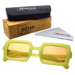 Peter Jones Eyewear Unisex Square Sunglasses with Polarised Lens-0