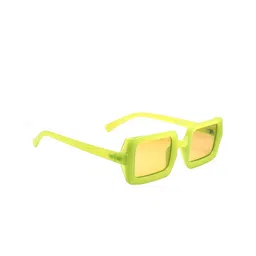 Peter Jones Eyewear Unisex Yellow Lens & Green Square Sunglasses with UV Protected Lens-36