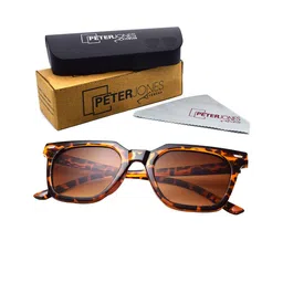 Peter Jones Eyewear Unisex Square Sunglasses with UV Protected Lens 13047DA_S-47
