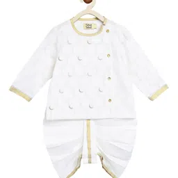 Tiber Taber Boys Embroidered Regular Kurta With Dhoti Pants-8
