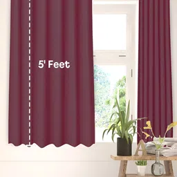 Kuber Industries Purple Eyelet Black Out Window Curtain-image-47